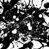 Abstract artistic paint splashes and blots in black and white. Ink splashes background. Black and white texture.
